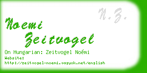noemi zeitvogel business card